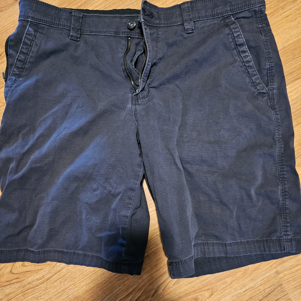 Weatherproof Dark Blue Flat Front Shorts